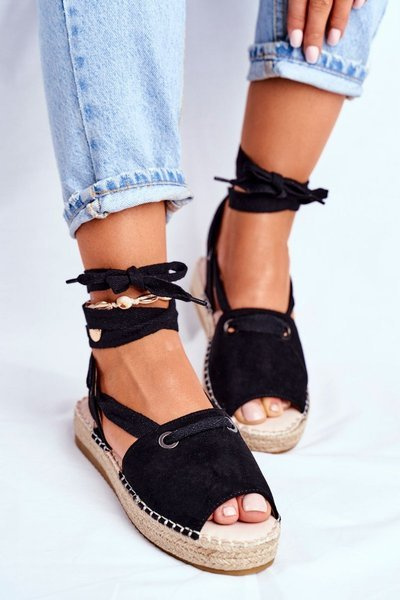 Жіночі еспадрільї на платформі, чорні Monacoz