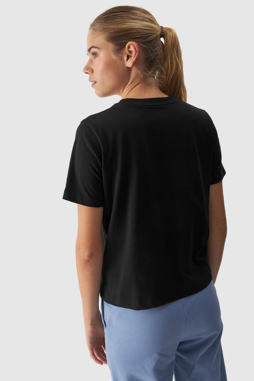 Гладка жіноча футболка Regular 4FWAW24TTSHF1650-20S чорна