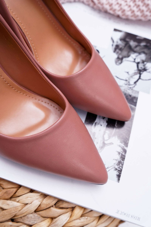 Жіночі туфлі Femmini темно-рожеві на шпильці