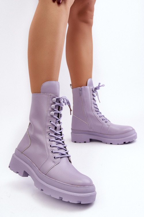Жіночі робочі черевики Екошкіра Іран фіолетового кольору