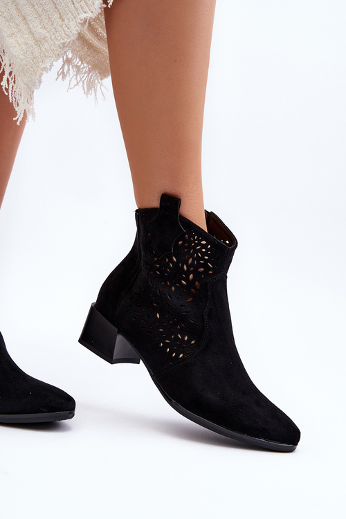 Жіночі мереживні черевики Чорні Madalina