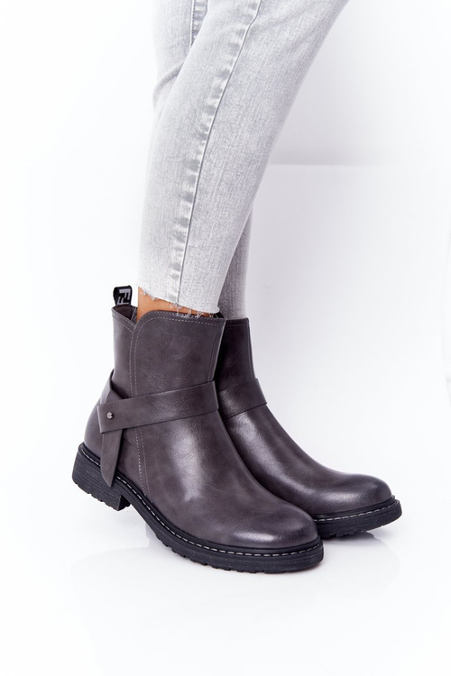 Чоботи жіночі утеплені сірі Alivia