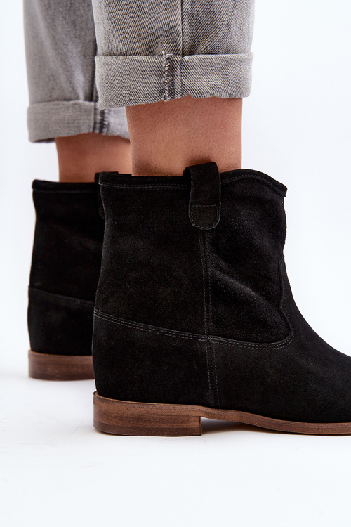 Чорні замшеві жіночі слипони Zazoo 2326