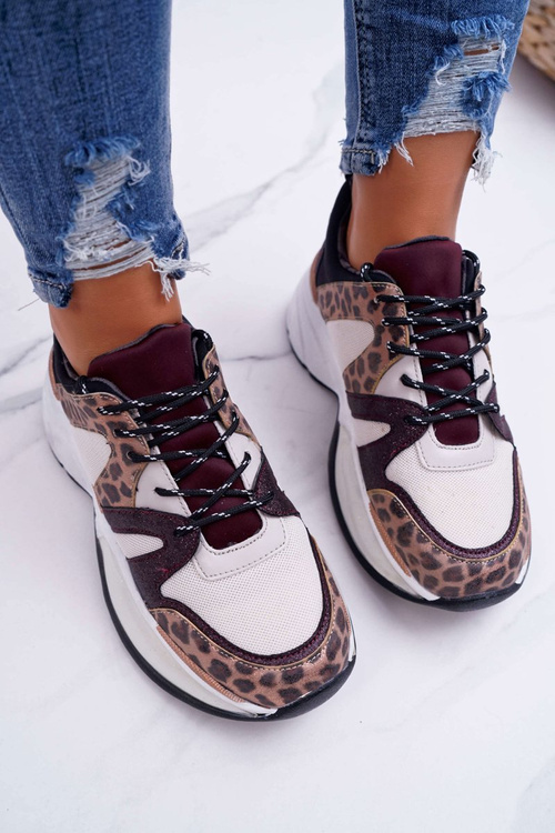 Жіноче спортивне взуття Maroon Snake Leather Larey