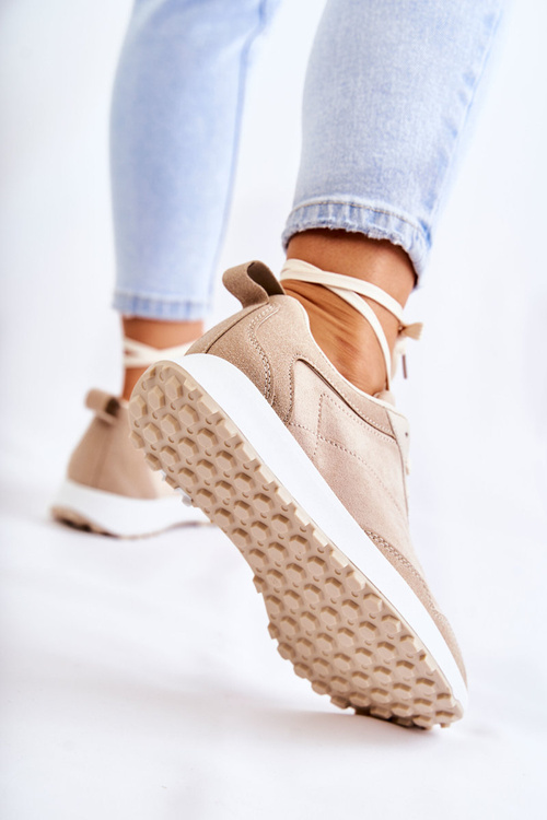 Жіноче замшеве спортивне взуття бежеві Nayla