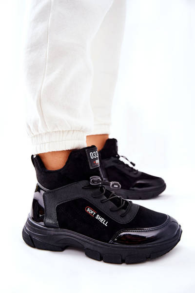 Шкіряні кросівки з підкладкою на високих підборах Black Merit