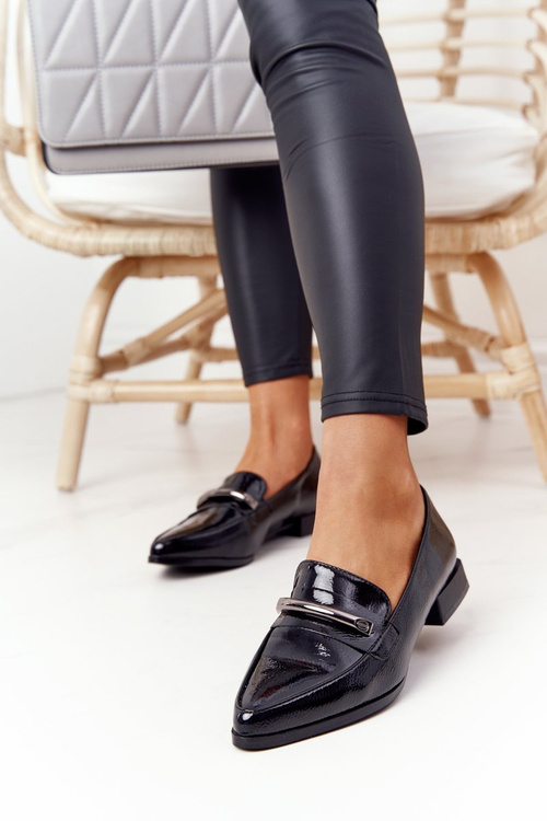 Елегантні жіночі лофери S.Barski Premium Patent Black