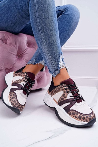 Жіноче спортивне взуття Maroon Snake Leather Larey