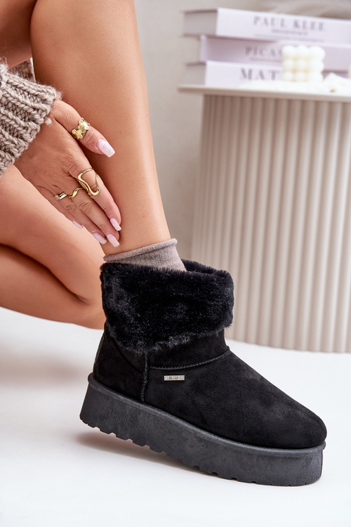 Снігові черевики на платформі з хутром Big Star OO274A108 Black