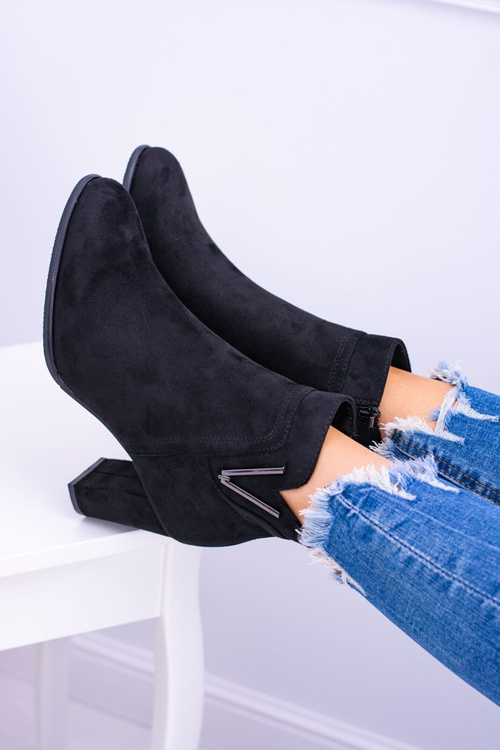 Чорні чоботи на шпильці Sergio Leone, замшеві Valentia