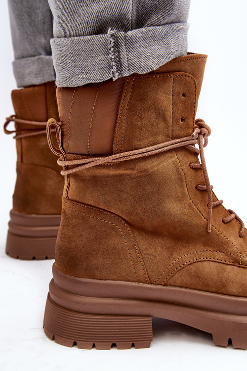 Жіночі ботильйони Trappers на товстій підошві Camel Narelona