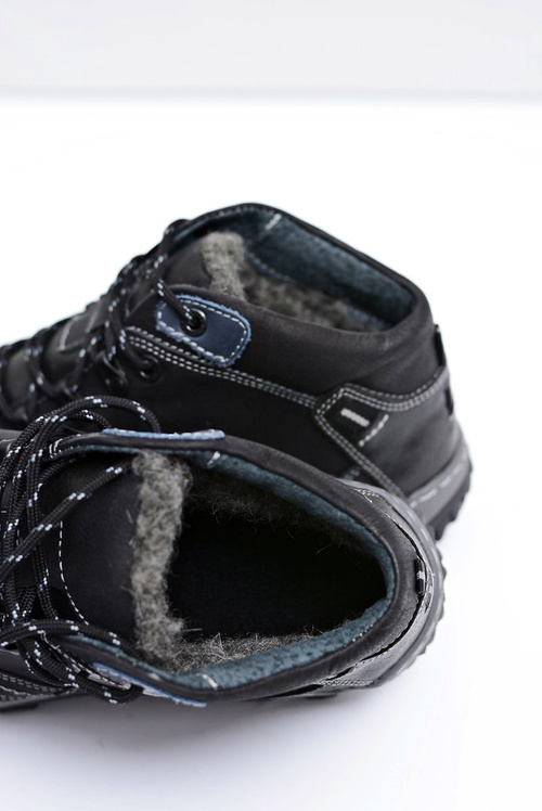 Чоловічі трекінгові чорні утеплені напівчеревики Etemor