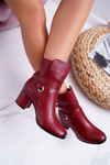 Жіночі шкіряні черевики бордові 1820 Laura Messi