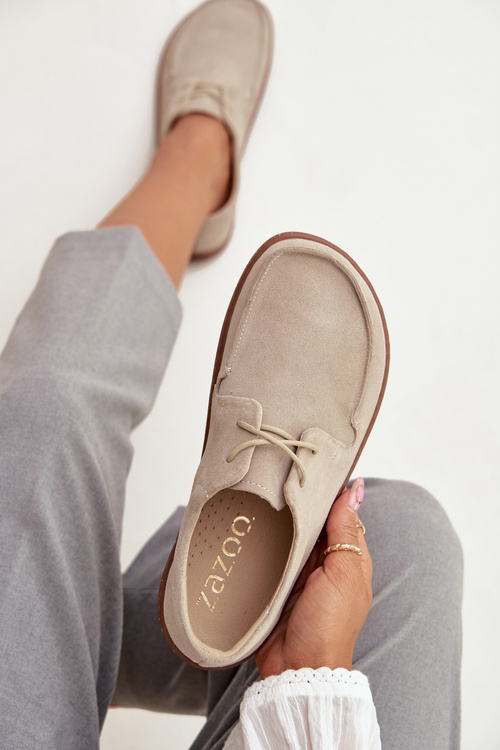 Жіночі босоніжки в стилі barefoot з натуральної замші Zazoo 327 світло-бежеві