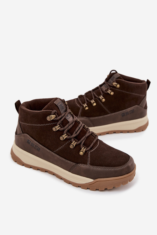 Замшеві Чоловічі Туристичні Черевики Big Star SS174263 Коричневі