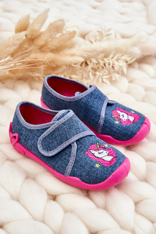 Дитячі тапочки Befado Єдиноріг 122Х016 Синьо-рожевий