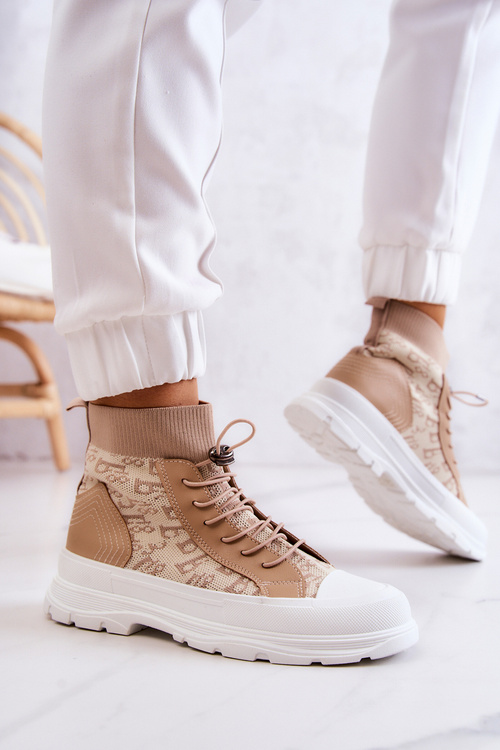 Модні кросівки High Sock Beige Collin