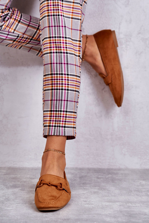 Замшеві лофери з декором Camel Santi