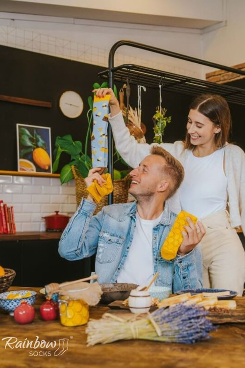 Веселкові шкарпетки мед в банці 2 пари