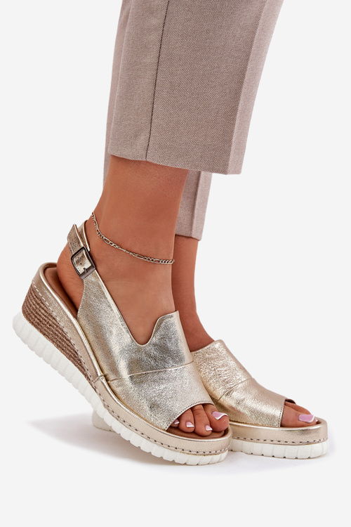 Жіночі Шкіряні Сандалі На Платформі Artiker 56C0920 Золоті