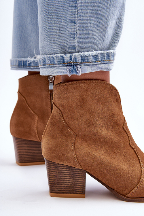 Замшеві ковбойські черевики Lewski EV28 коричневого кольору