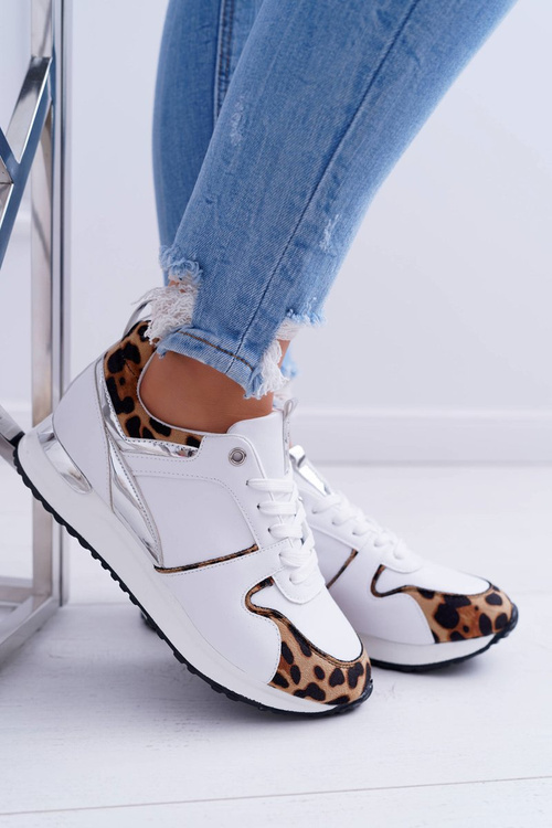 Спортивні жіночі камуфляжні туфлі Fippo білого кольору