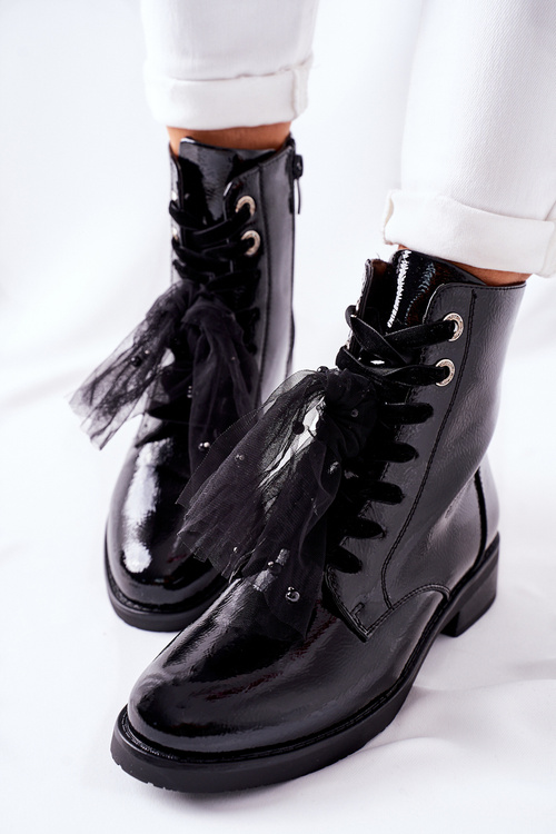 Класичні жіночі утеплені чоботи Shiny Black La Grotta