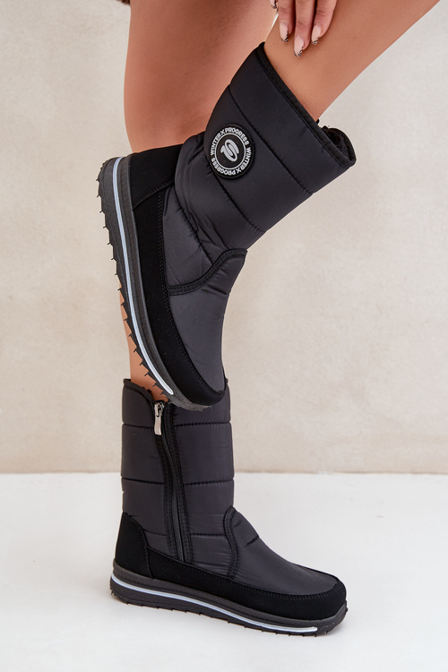 Жіночі зимові черевики на блискавці Progress PROGJ-21-09 Чорні