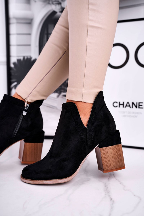 Жіночі черевики на високому каблуці з оздобленням Black Meliori Dream