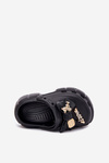 Дитячі Сандалі Для Дівчаток З Пухирцями І Декораціями Чорні Selvana