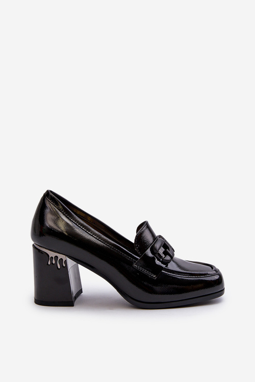 Жіночі чорні лаковані туфлі на шпильці D&A MR38-973