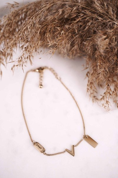 Жіночий браслет на ногу Золотий оксамит