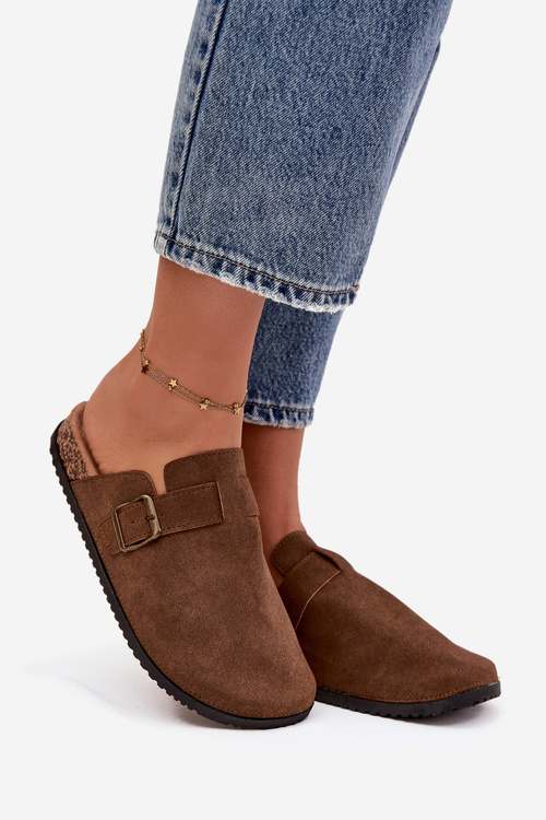 Шльопанці домашні жіночі коричневі Selio