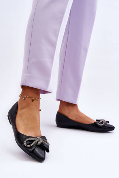 Елегантні балерини з бантом Black One Time