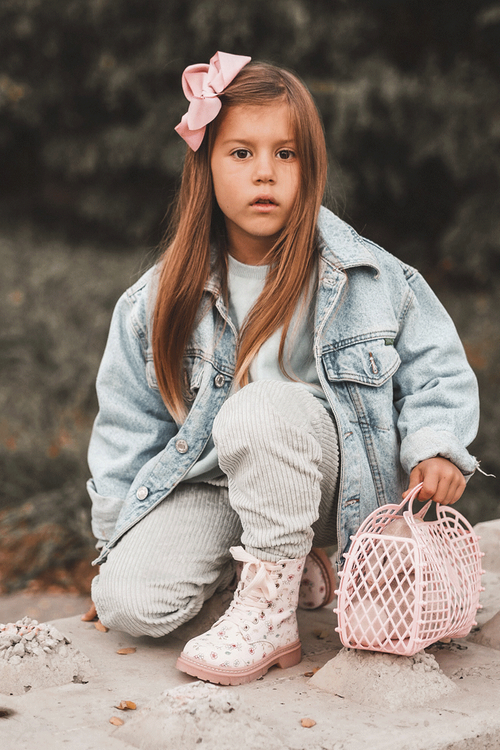 Дитячі утеплені чоботи на блискавці, рожеві Dolida