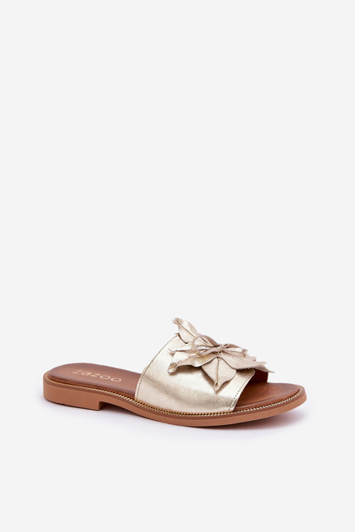 Сандалі З Декором Природна Шкіра Zazoo 3667 Золоті