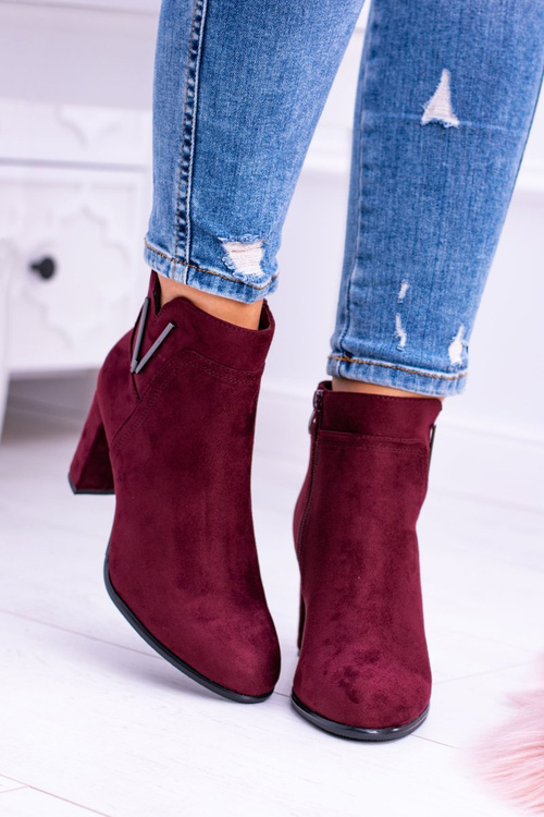 Замшеві черевики на шпильці Sergio Leone Maroon Valentia