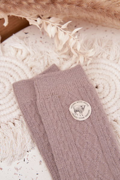 Жіночі вовняні сірі носки