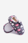 Дитячі утеплені тапочки в серці сірі Meyra 