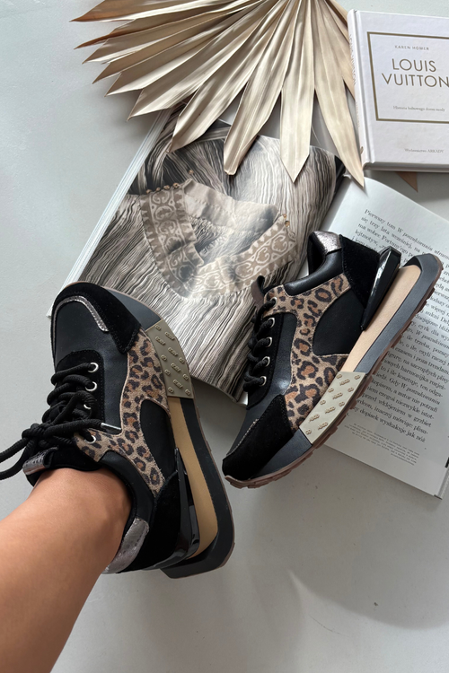 Шкіряні жіночі кросівки на платформі Panterka Artiker 55C0134 Чорний