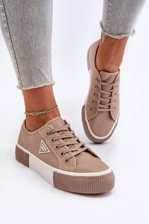 Низькі жіночі кросівки бежеві Enalae