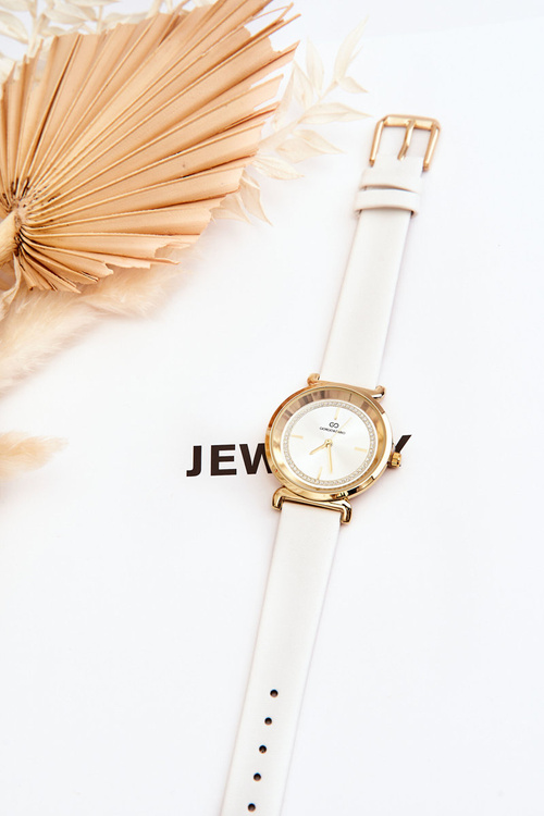 Класичний жіночий шкіряний годинник Giorgio&Dario білий