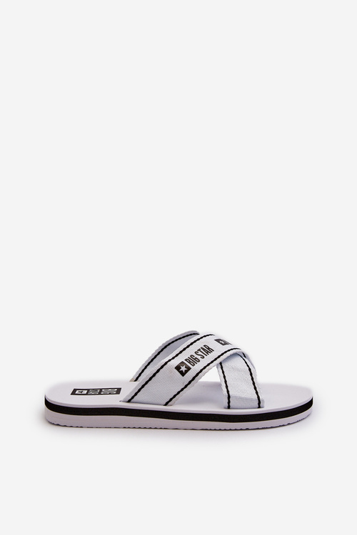 Жіночі шльопанці на поролоновій підошві Big Star NN274A509 білі