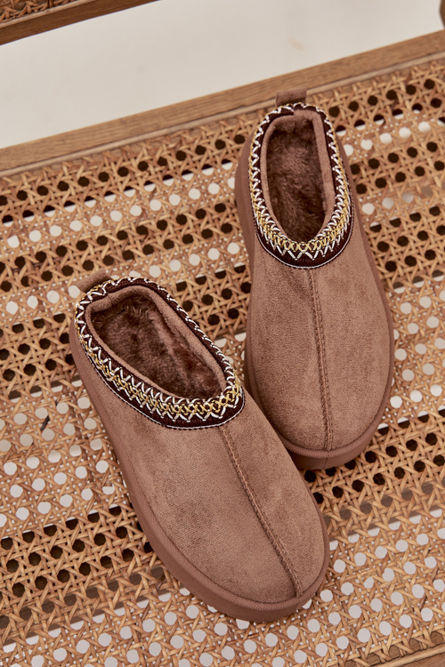 Дитячі молодіжні зимові черевики з вишивкою на платформі Khaki Jolisse