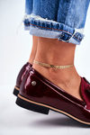 Жіночі напівчеревики Maciejka лаковані лофери бордові 04099-44/00-1