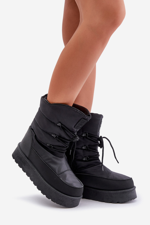 Снігові черевики на платформі на блискавці Big Star OO274884 Black