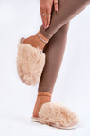 Жіночі хутряні тапочки Beige Sheryl 