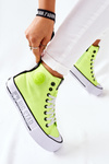 Високі кросівки на платформі Big Star II274015 Neon Yellow