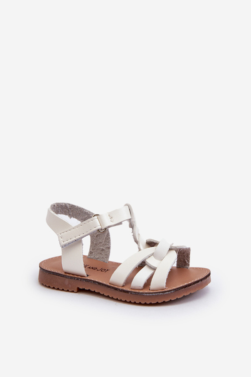 Дитячі босоніжки на липучці білі Marimona