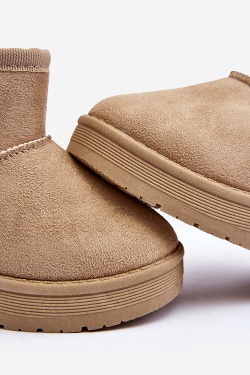 Чоботи дитячі утеплені на блискавці Бежеві Велика Зірка MM374098